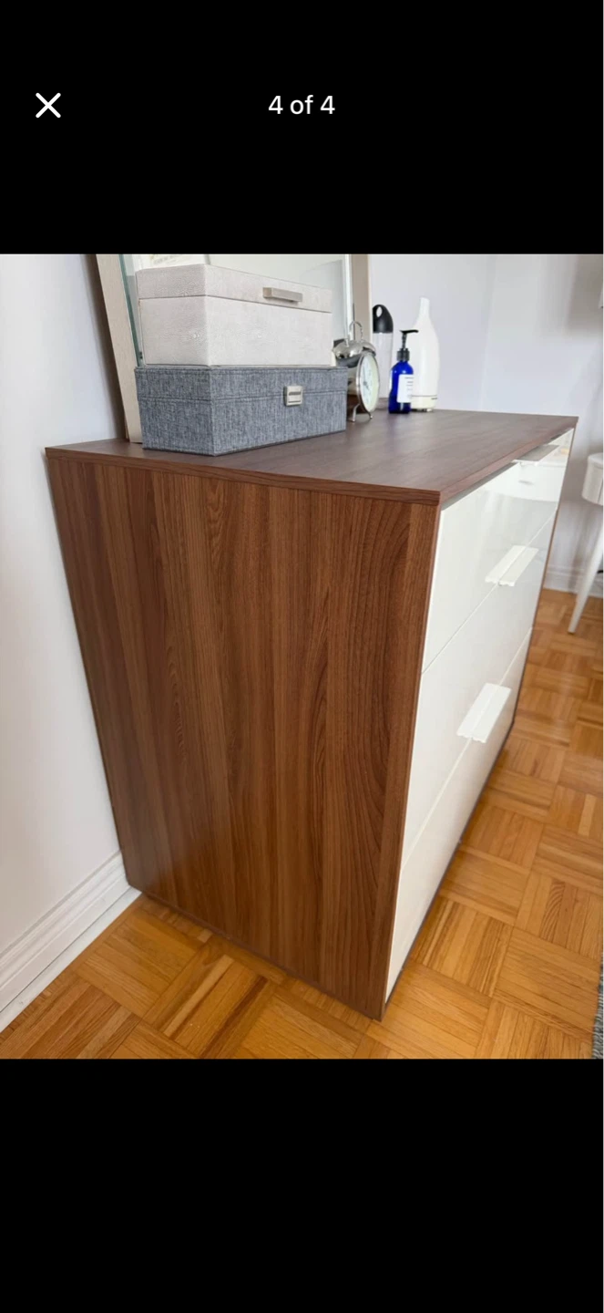 IKEA Nyvoll Bed and Dresser set - photo 4