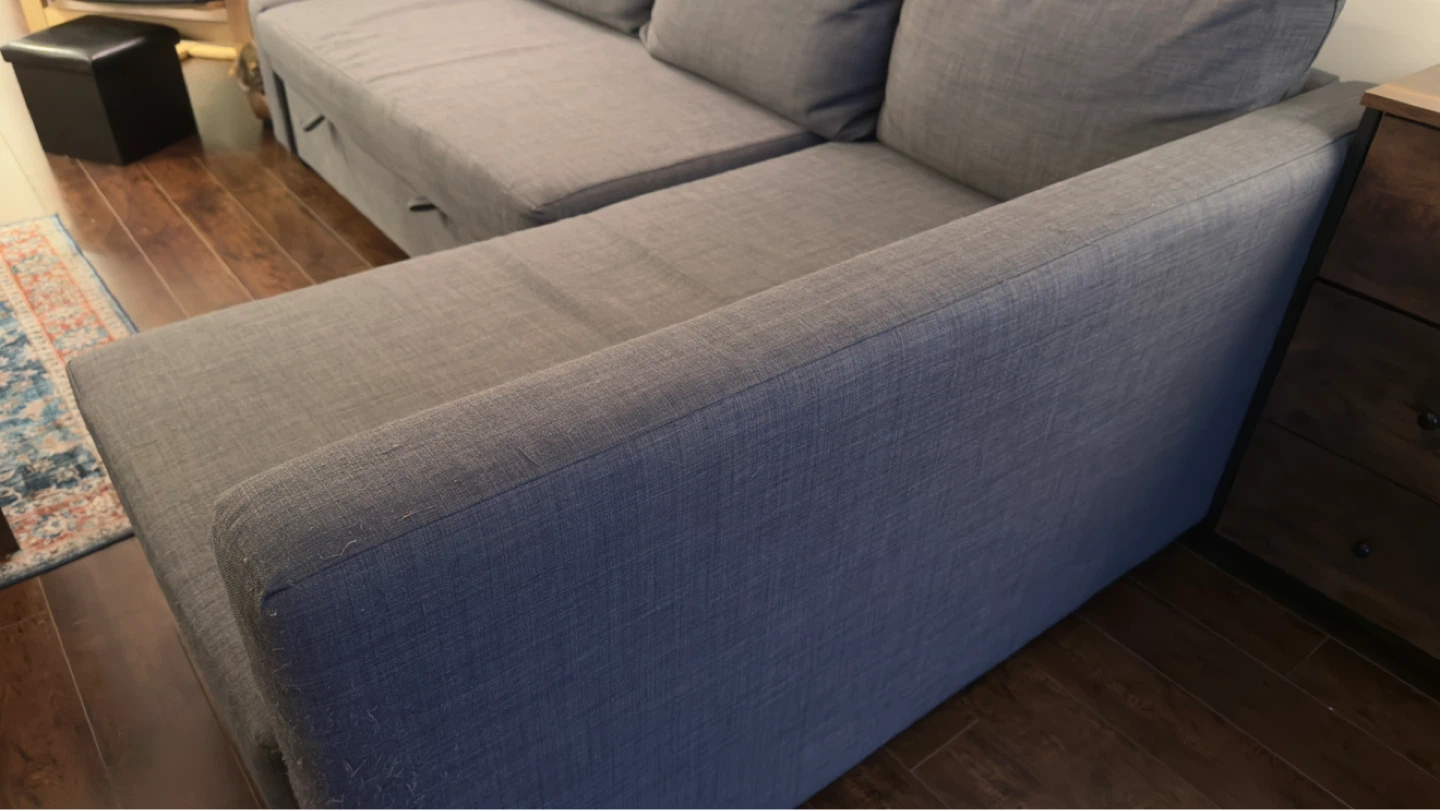 IKEA Grey Sectional Sofa Bed with Storage - photo 4