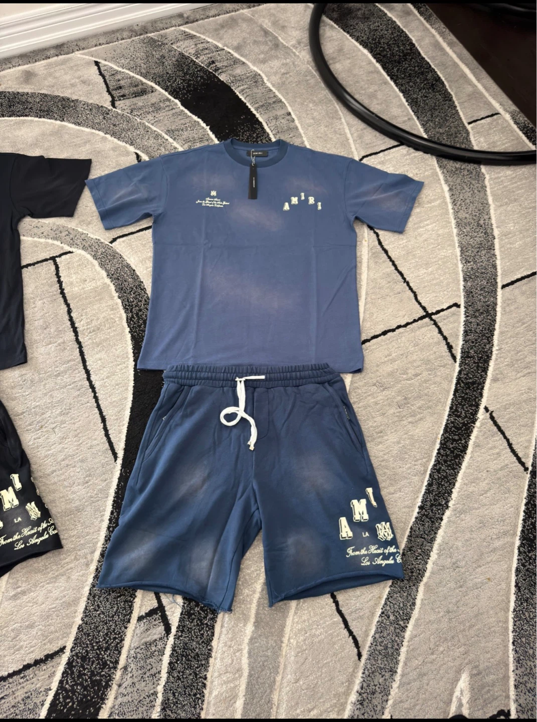 Amiri Blue T-Shirt and Shorts Set