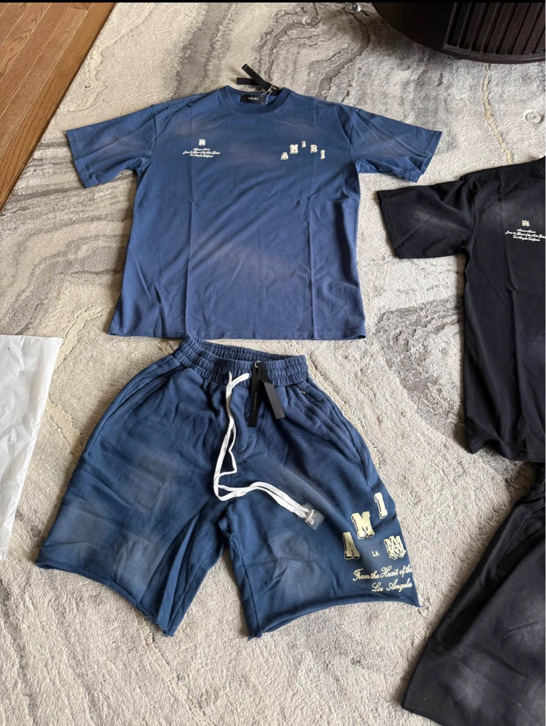Amiri Blue T-Shirt and Shorts Set - photo 3