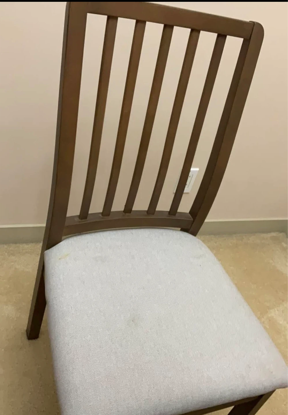 2 Mismatched Wooden Dining Chair with Upholstered Seat - photo 4