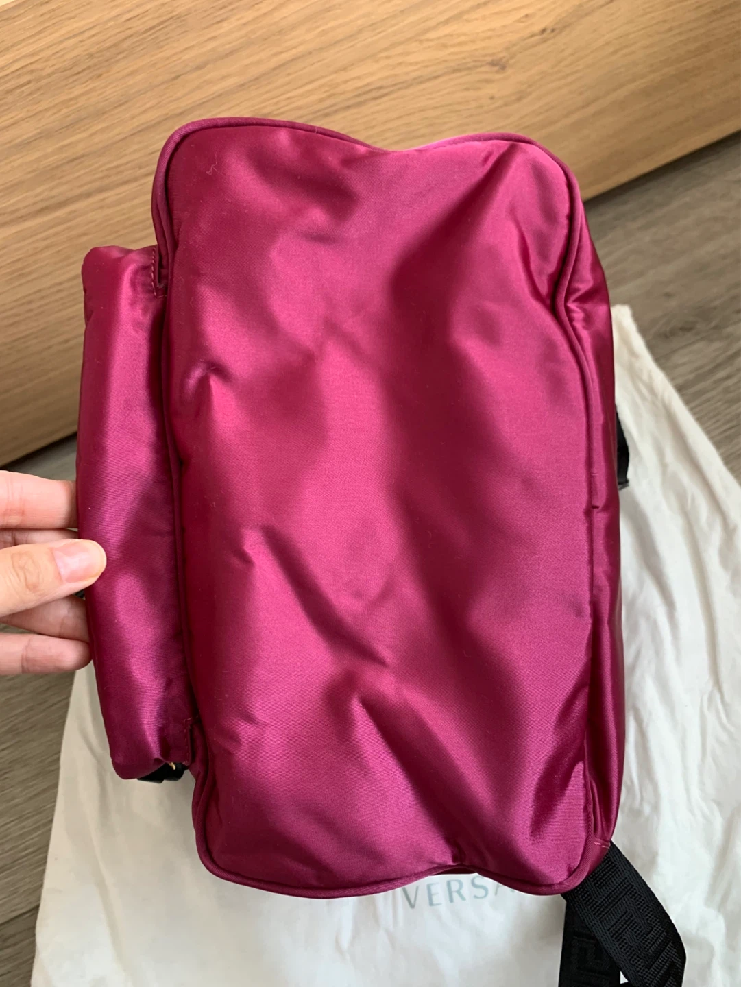 Versace La Medusa Nylon Backpack in Fuchsia Pink - photo 5