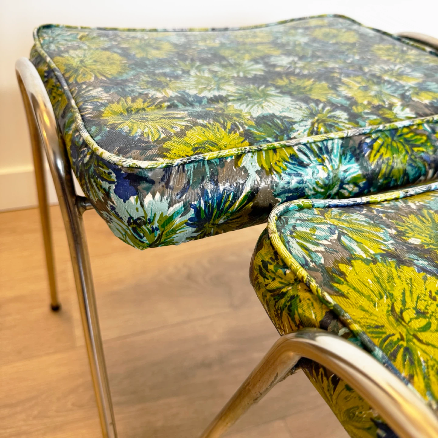 Vintage MCM Floral Stools (Set of 2) - photo 3