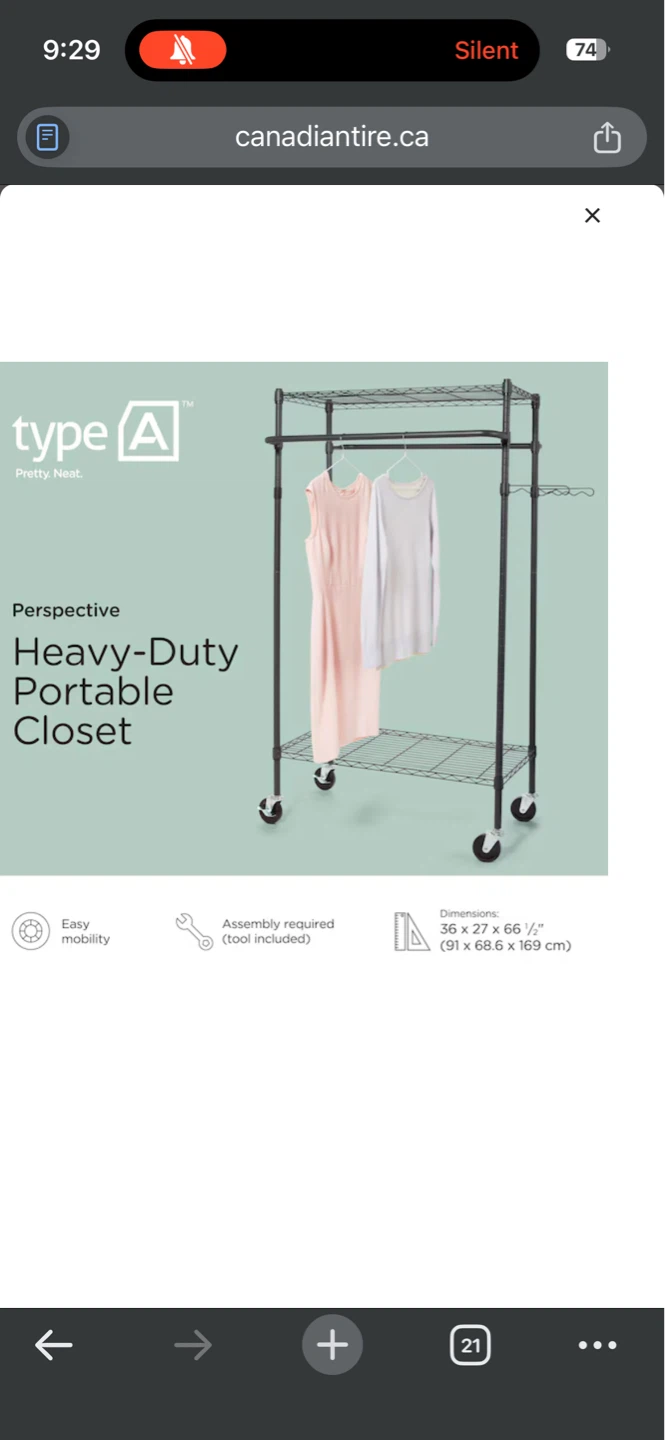 Type A Pretty. Neat. Heavy-Duty Portable Closet - photo 4