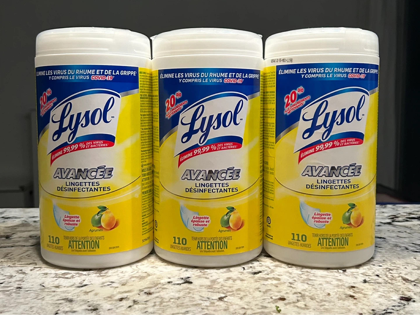 Lysol Advanced Disinfecting Wipes - Citrus (3 Pack)