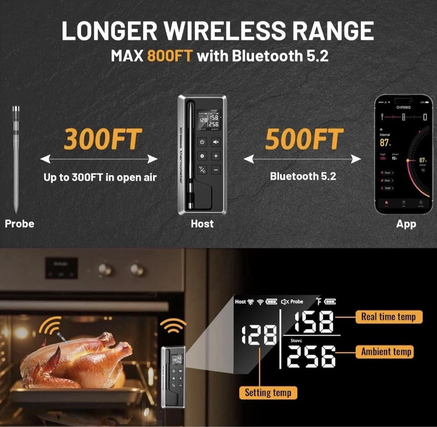 CHEFBBQ Wireless Meat Thermometer - photo 4