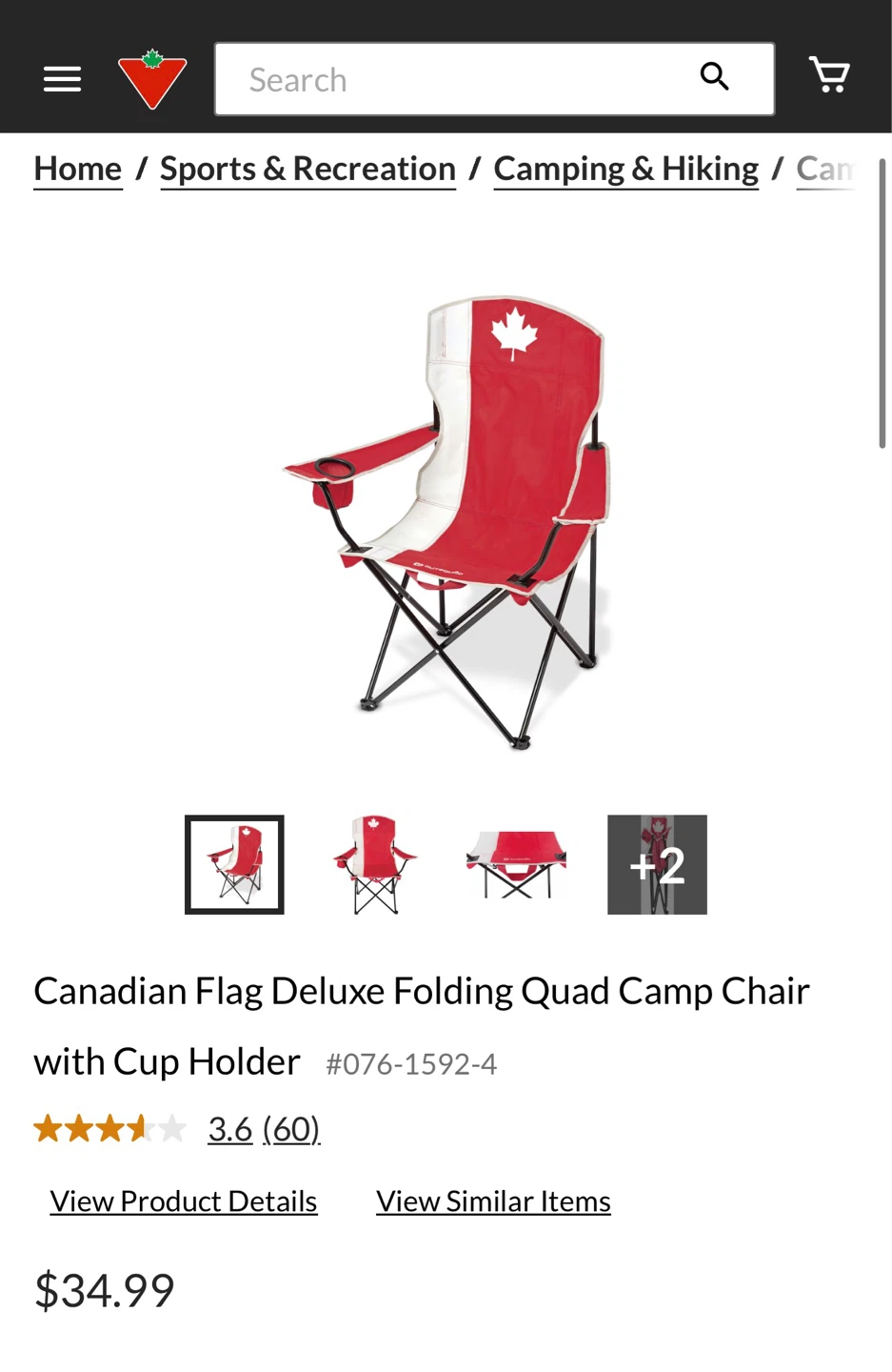 Outbound Canadian Flag Folding Camp Chair - photo 2