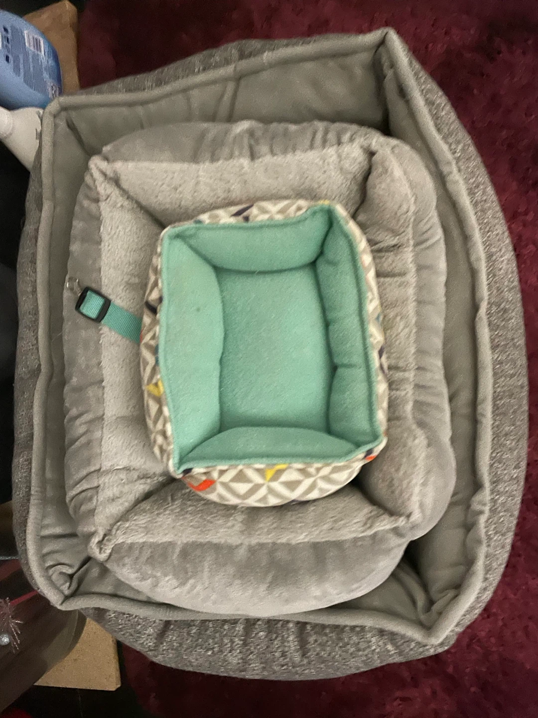 Grey Plush Pet Bed