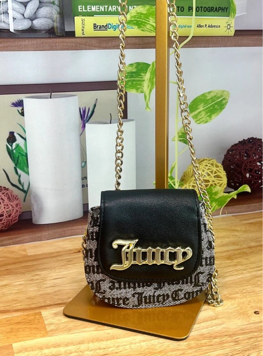 Juicy Couture Black & White Mini Shoulder Bag - photo 2