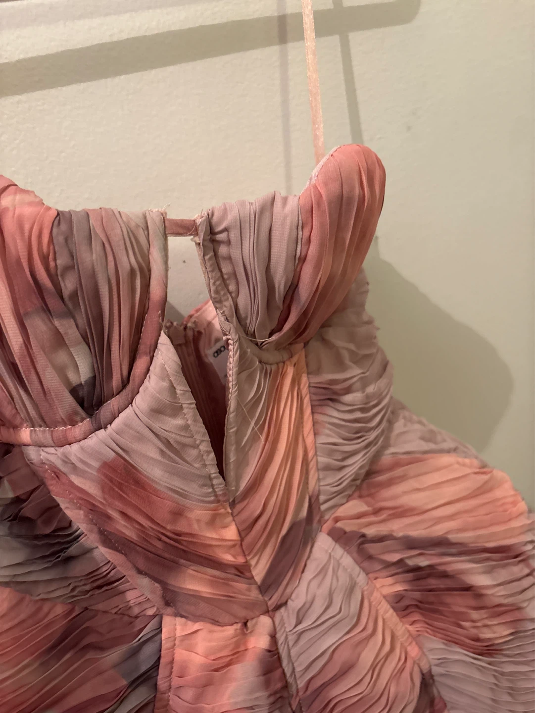 ASOS Luxe Pink Ruched Strapless Dress Size 2 - photo 2