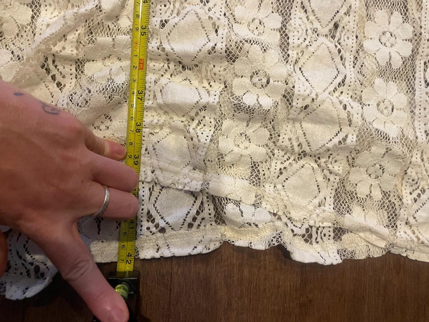 Cream Lace Maxi Dress with Pom Pom Tassel Detail - photo 5