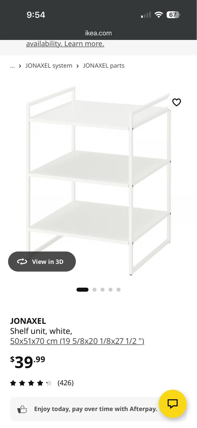IKEA JONAXEL Shelf Unit, White