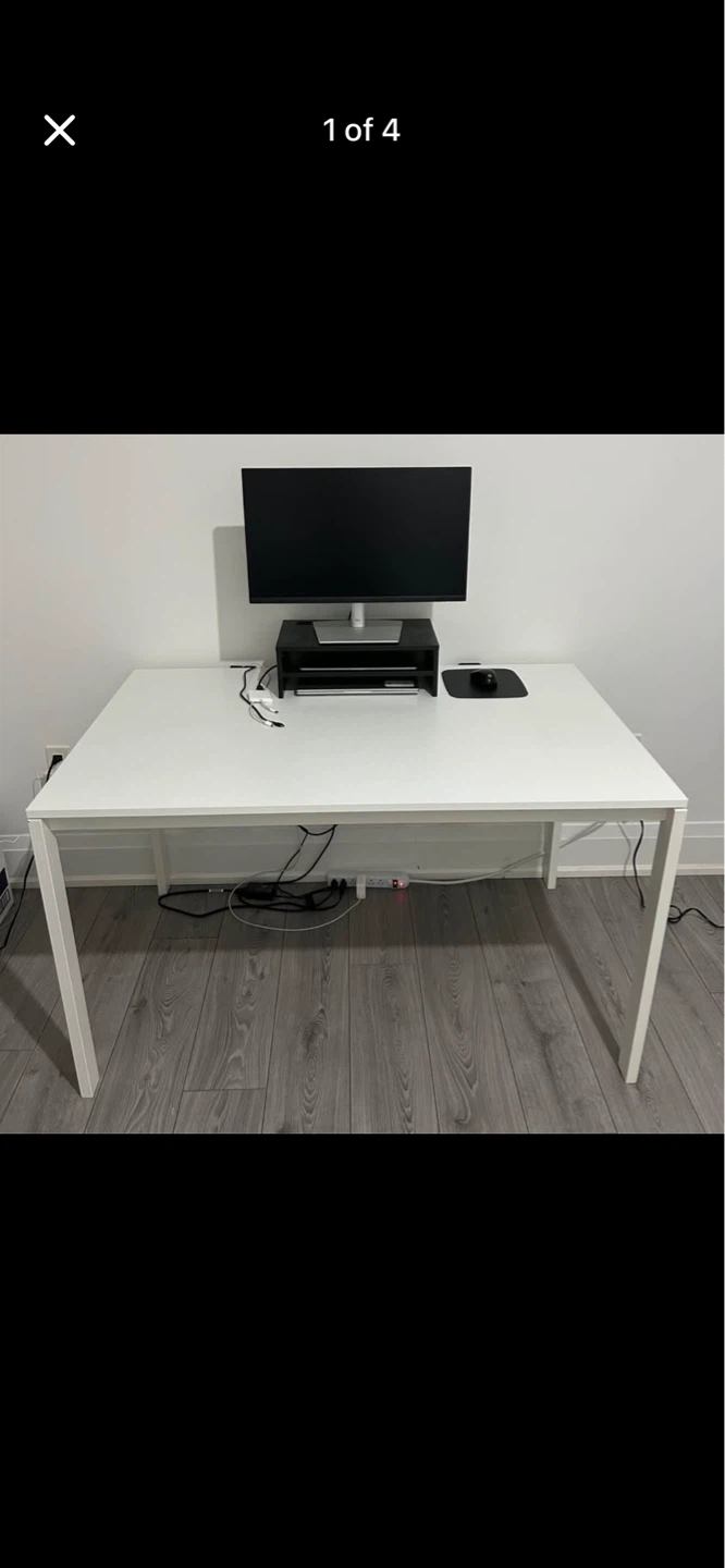IKEA VIHALS Table - White, 125x74 cm