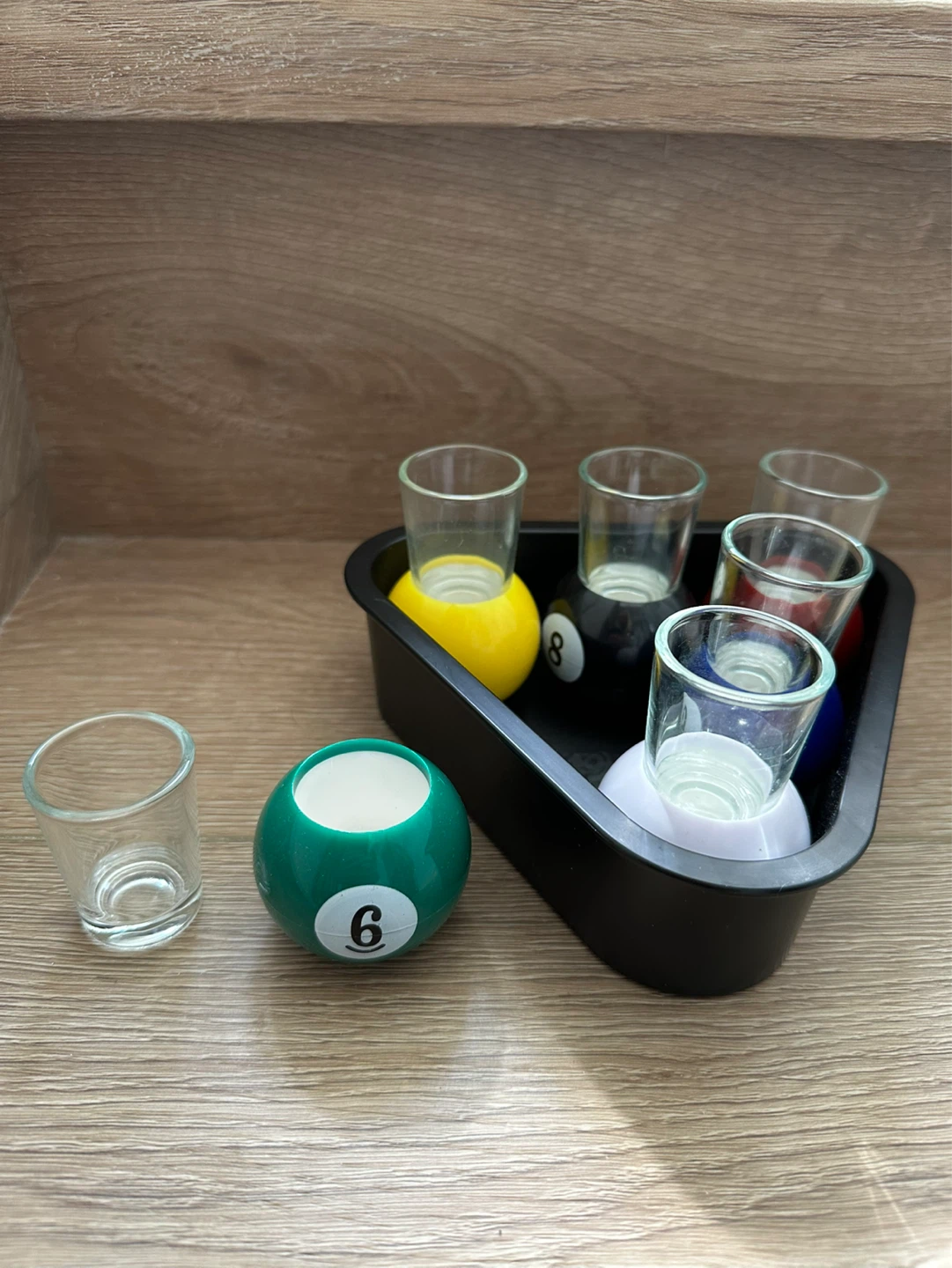 Billiard Ball Shot Glasses Set