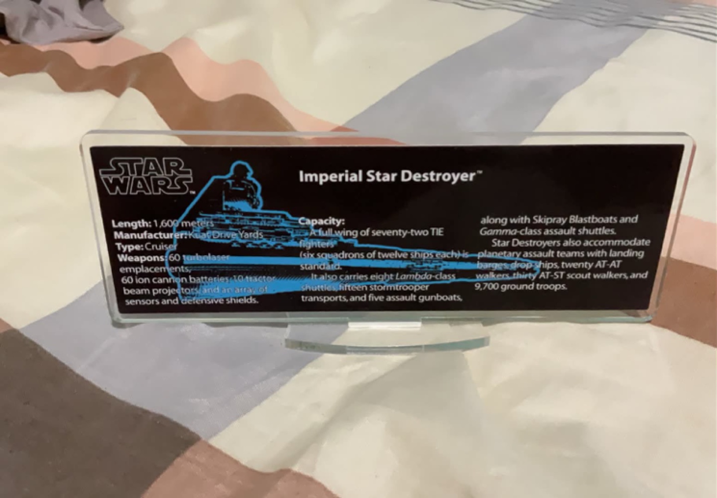 Star Wars Imperial Star Destroyer Model Plaque