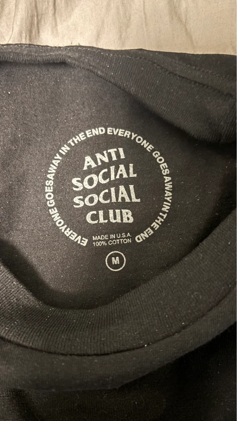 Anti Social Social Club Black Cotton T-Shirt - Size M - photo 3
