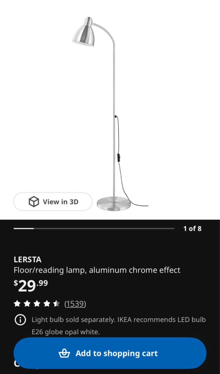 IKEA LERSTA Floor/Reading Lamp - photo 5