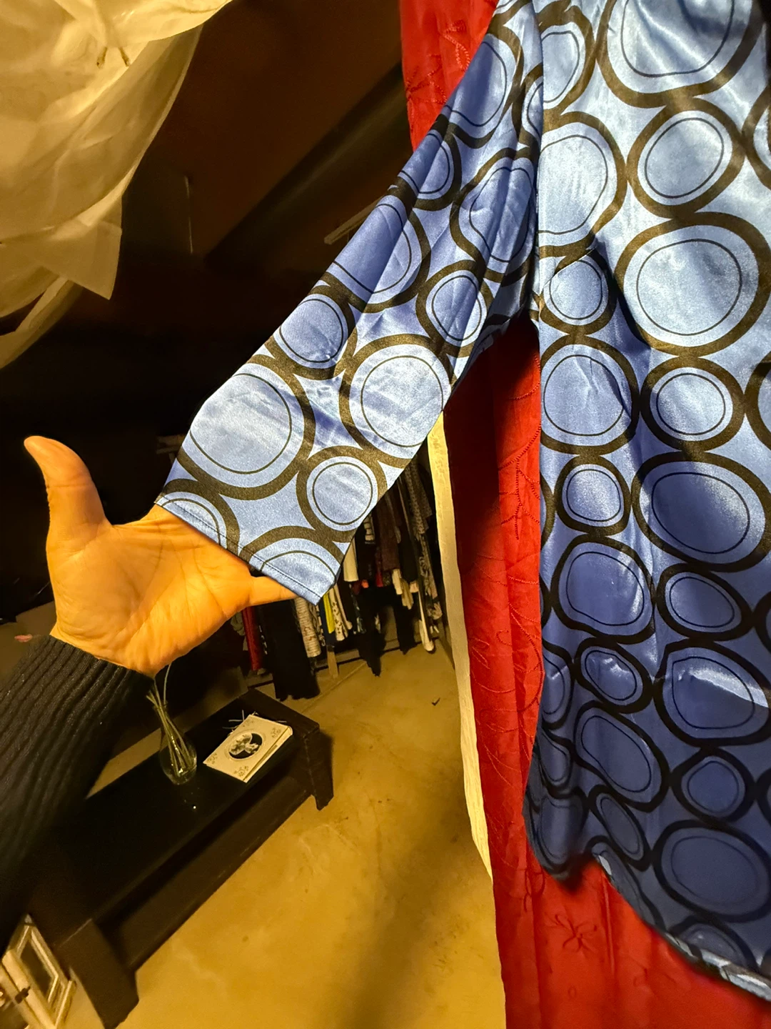 Michael Kors Blue Circle Print Tunic Top Size 4 - photo 3
