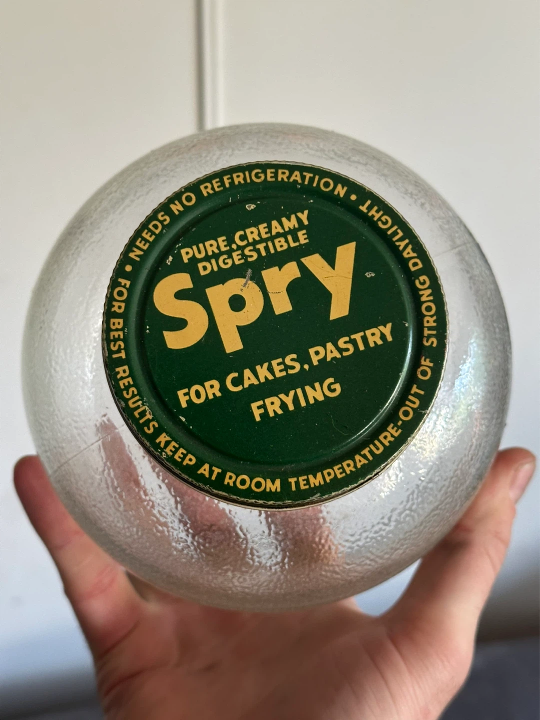 Vintage Spry glass Jar
