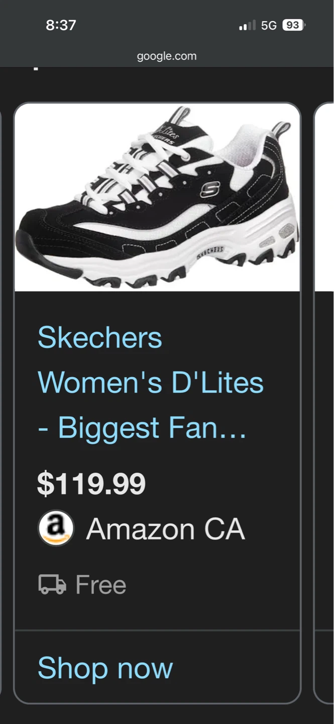 Skechers D'Lites Women's Wide Fit Sneakers Black/White - photo 4