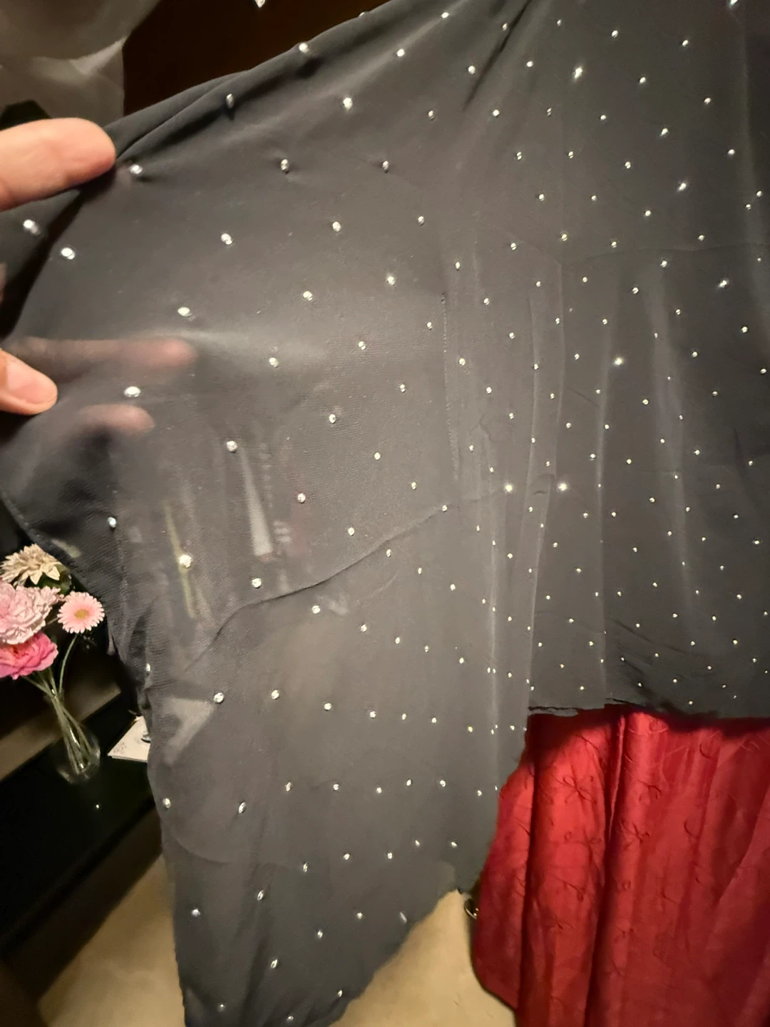 Michael Kors 3x more Black Embellished Sheer Poncho Top - photo 4