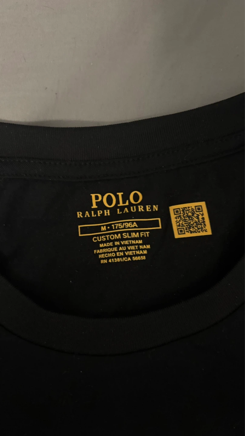 Polo Ralph Lauren Men's Black Custom Slim Fit T-Shirt - Size M - photo 3