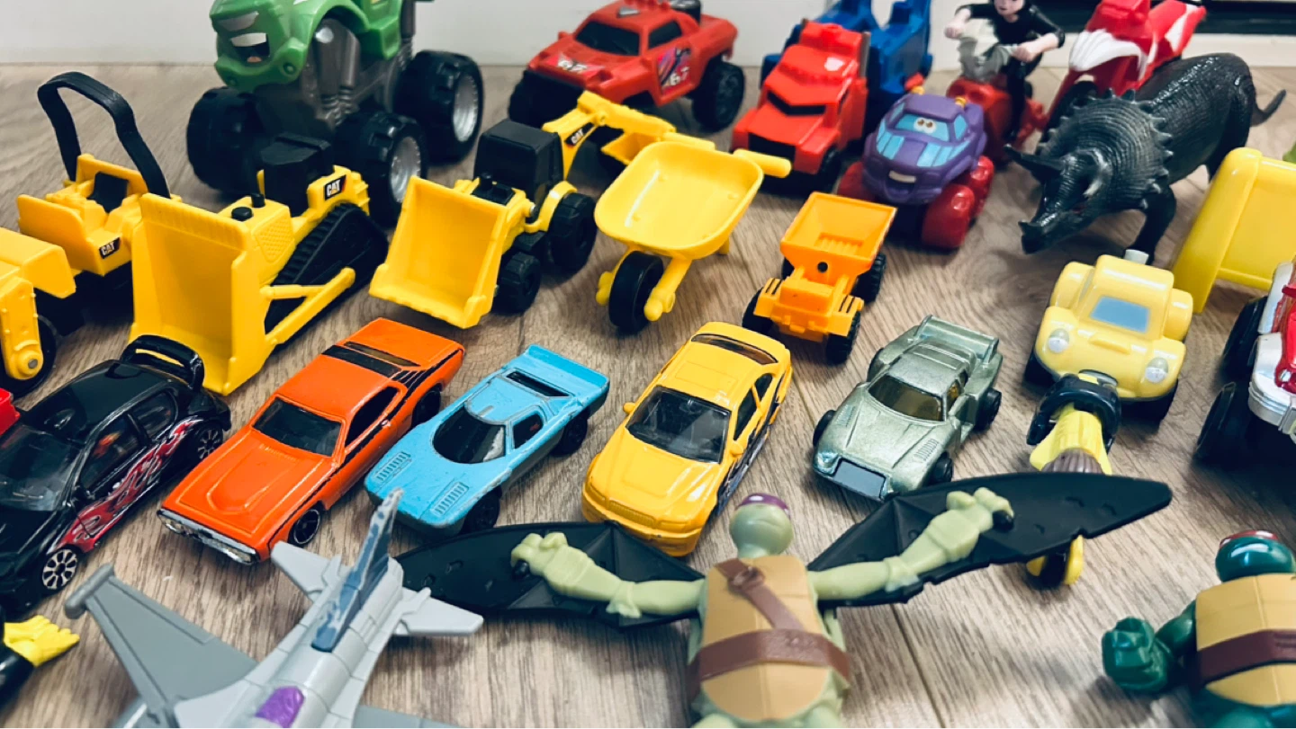 Toy Lot – Cars, Construction Vehicles, TMNT & Mixed Toys Bundle - photo 2