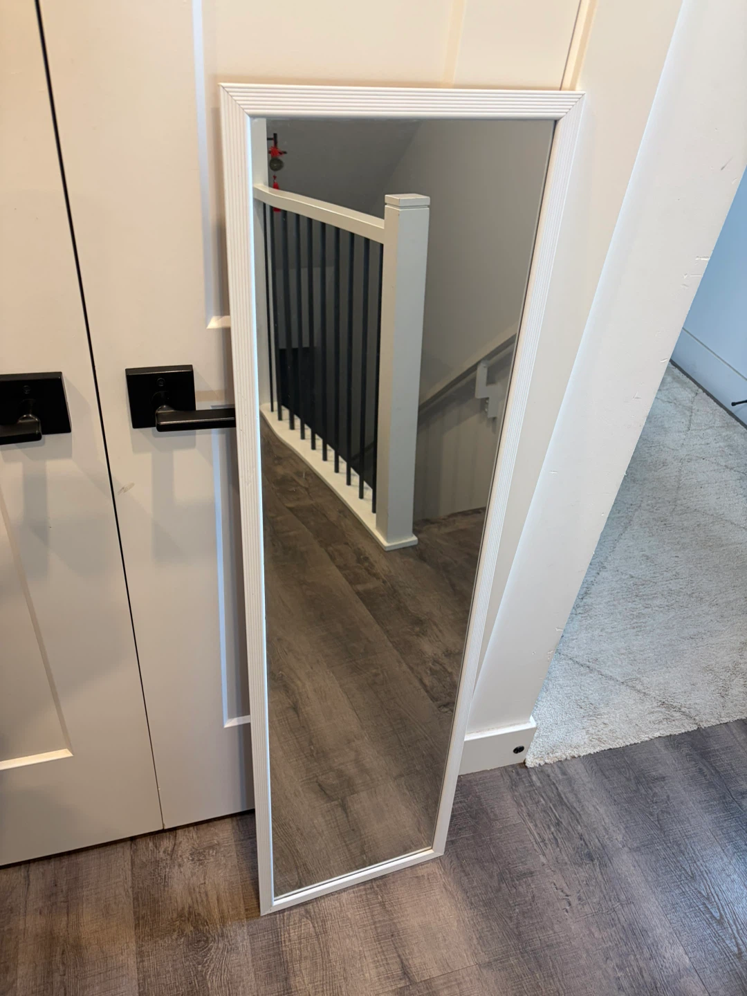 mirror with white frame