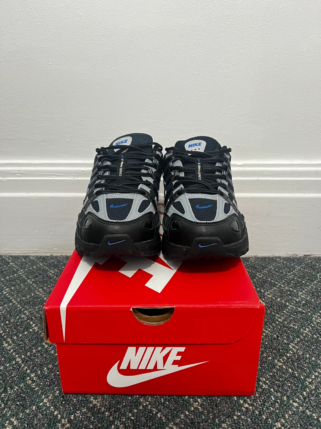 Nike P-6000 Sneakers Black/Blue Size 8.5 Men's - photo 2