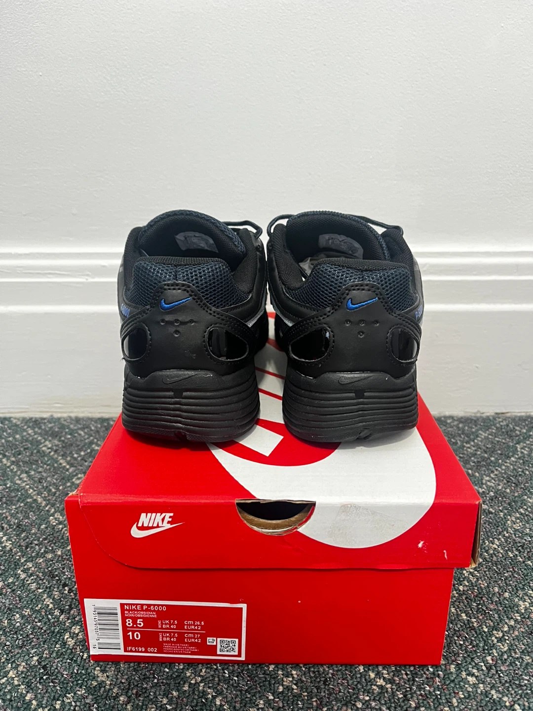 Nike P-6000 Sneakers Black/Blue Size 8.5 Men's - photo 4