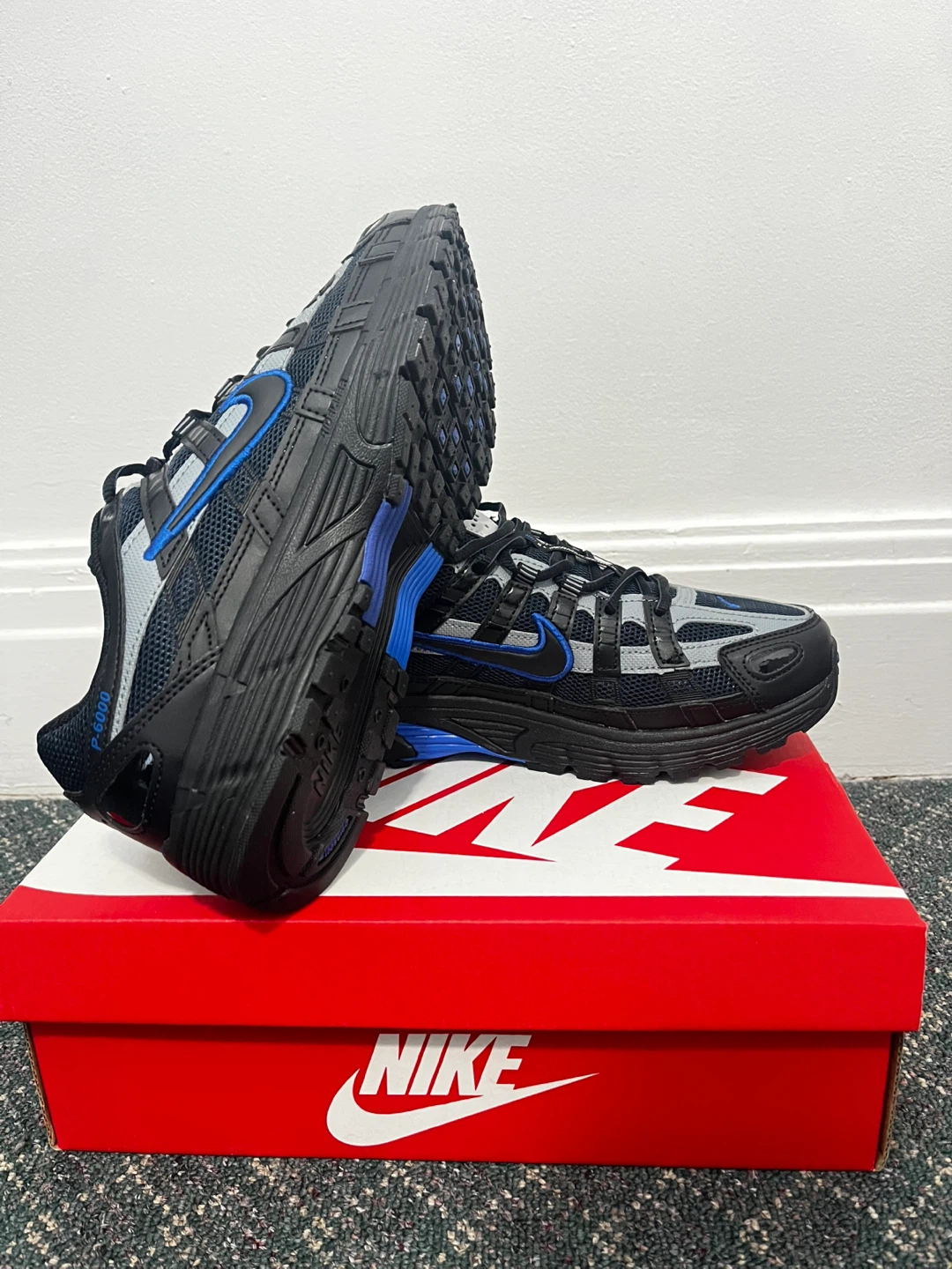 Nike P-6000 Sneakers Black/Blue Size 8.5 Men's - photo 5