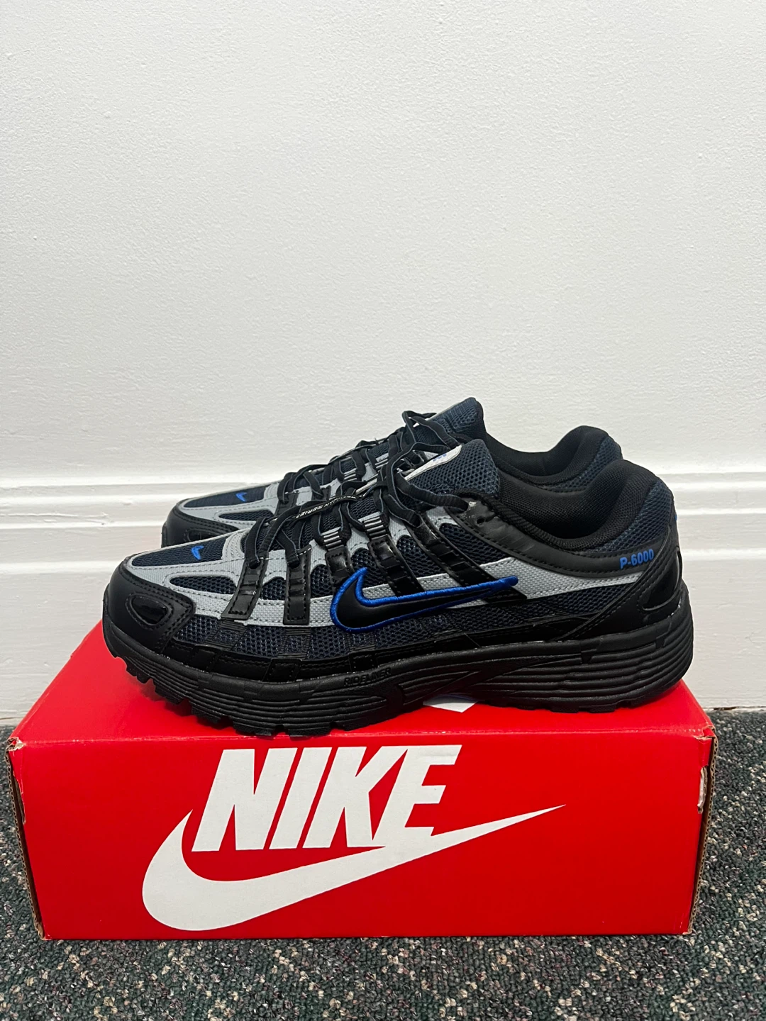 Nike P-6000 Sneakers Black/Blue Size 8.5 Men's - photo 3