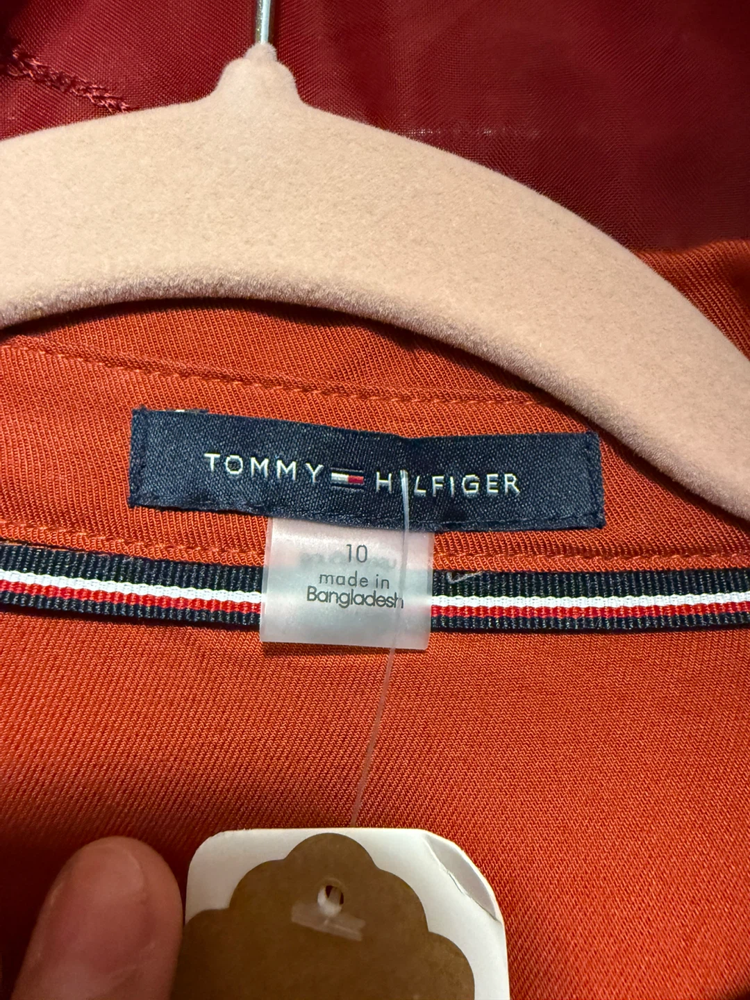 Tommy Hilfiger Orange Tiered Button-Up Sleeveless Dress Size 10 - photo 3