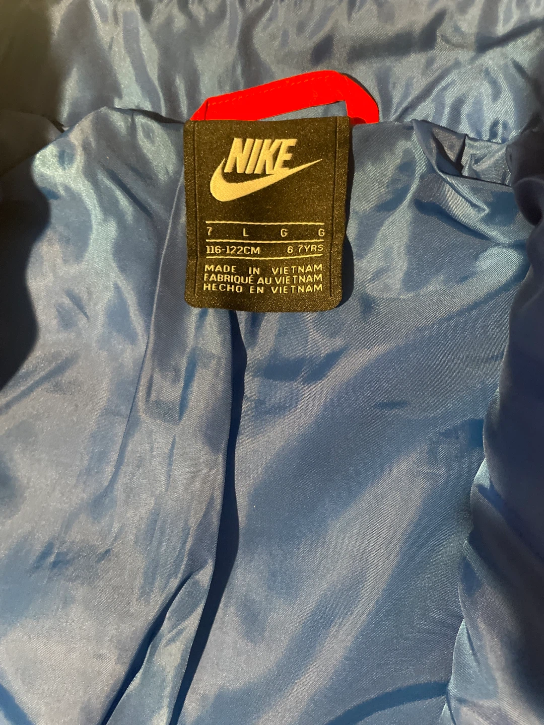 Nike Puffer Jacket Boys Size 7/8 Red Blue - photo 2