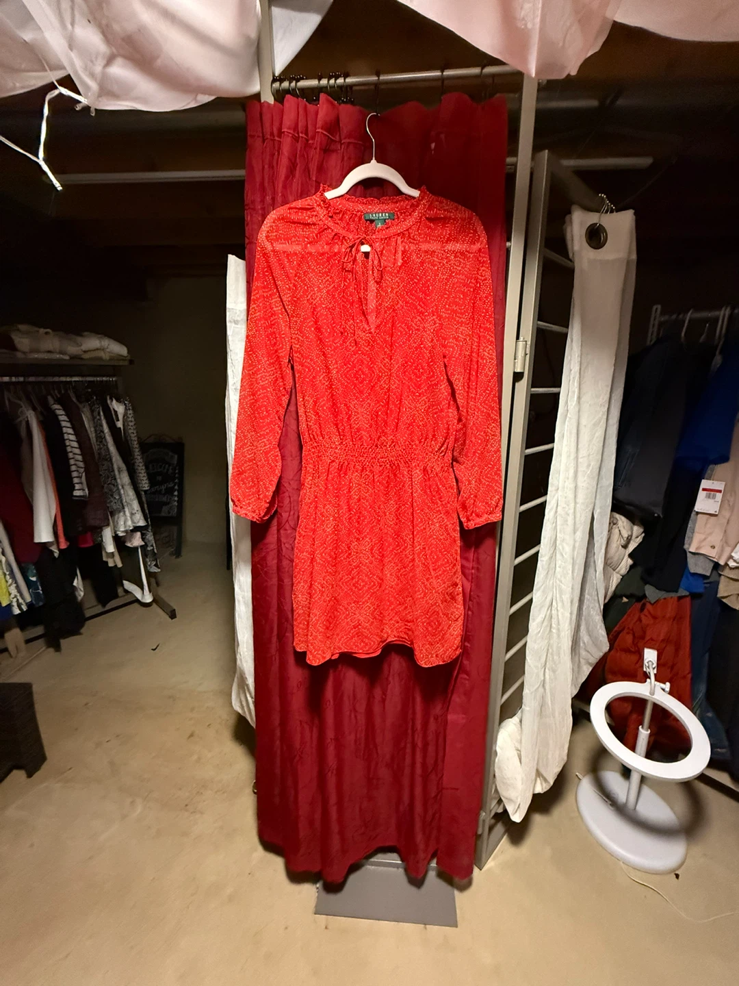 Lauren Ralph Lauren Red Printed Dress Size 6 - photo 2