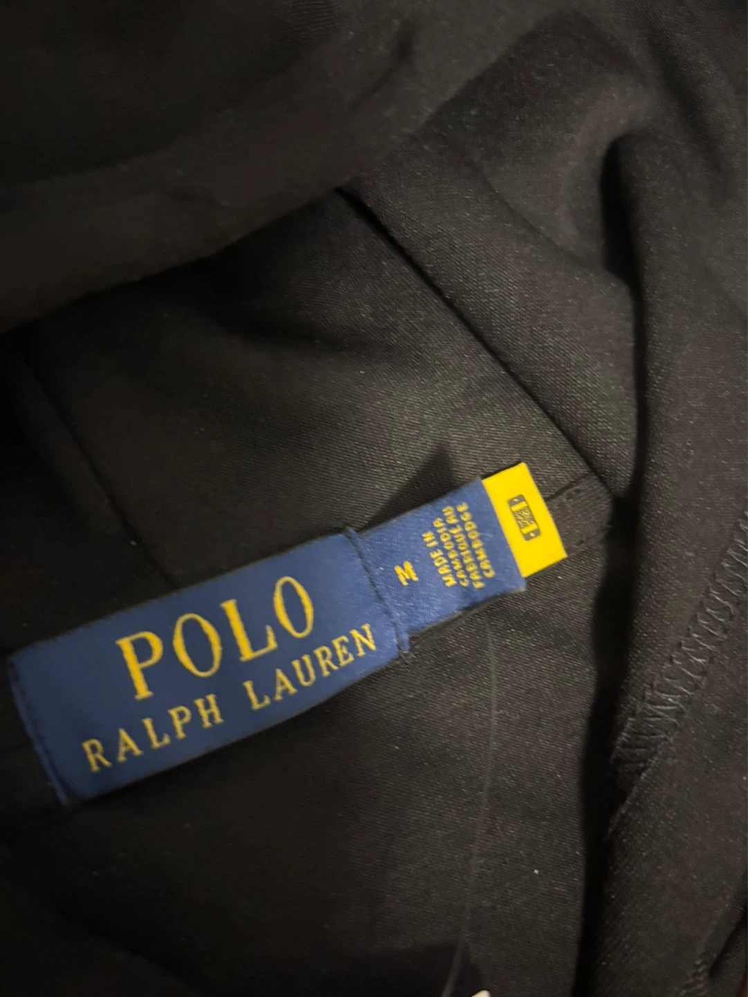 Polo Ralph Lauren Black Zip-Up Hoodie - Size M - photo 3