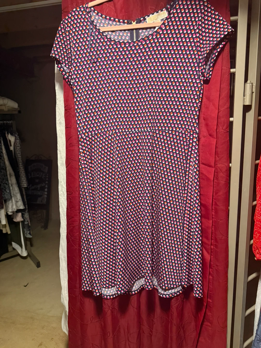 Michael Kors Women's Polka Dot Short Sleeve Dress Size L - photo 2