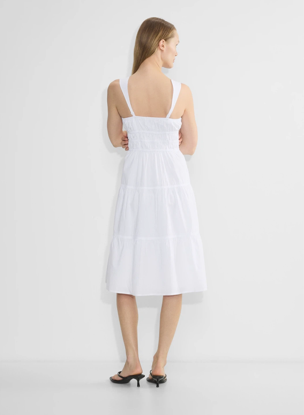 White Aritzia Martine Poplin Midi Dress - photo 2