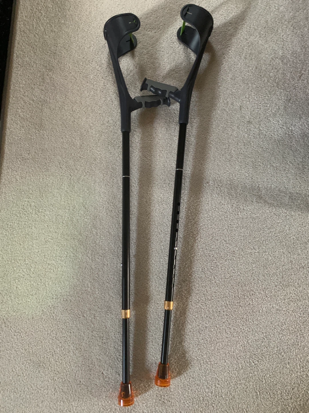 Adjustable Forearm Crutches with Orange Tips - photo 4