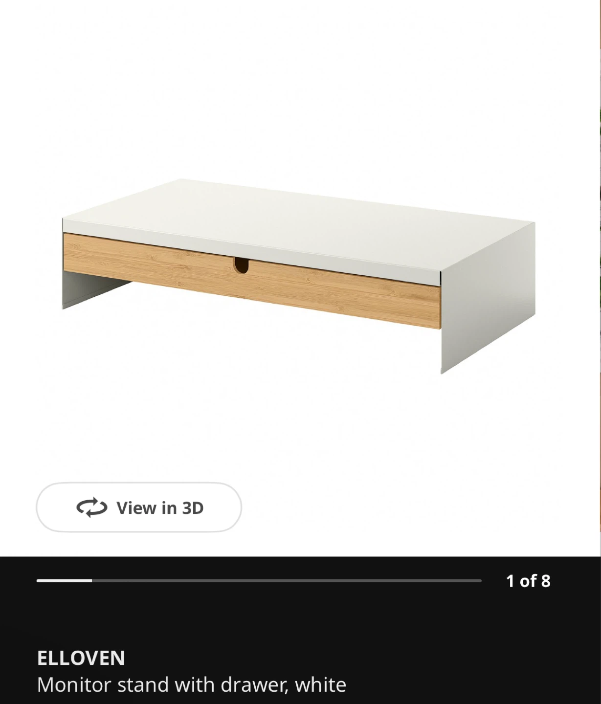 Ikea Monitor Stand with Drawer