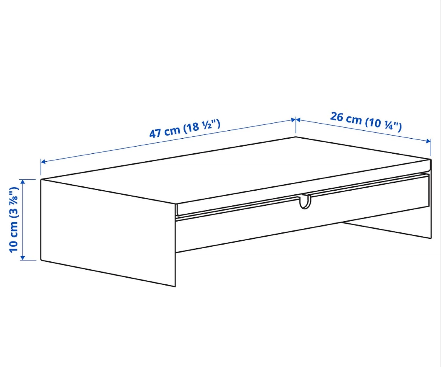 Ikea Monitor Stand with Drawer - photo 2