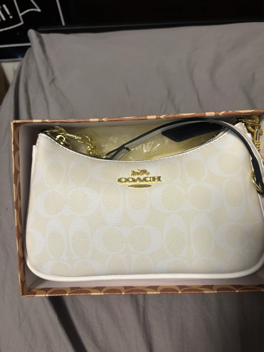 Coach Signature Pattern Shoulder Bag