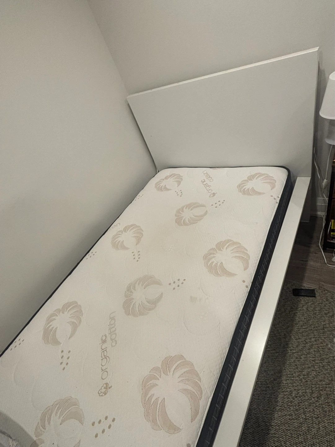 IKEA MALM Twin Bed Frame - White & mattress