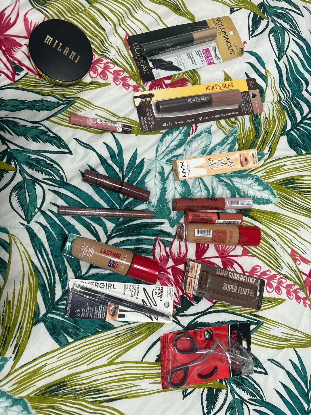 Milani,Burt's Bees, NYX, Rimmel, Covergirl Makeup Bundle
