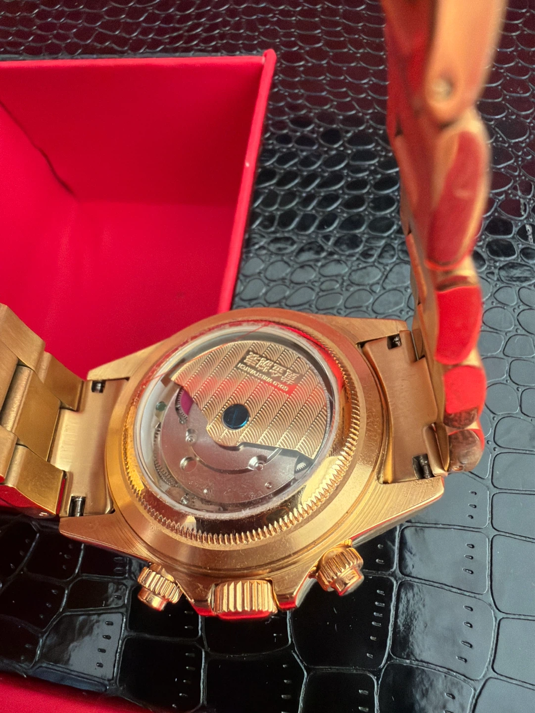 SH GEFUKU Rainbow Gem Chronograph Watch - Gold Tone - photo 2