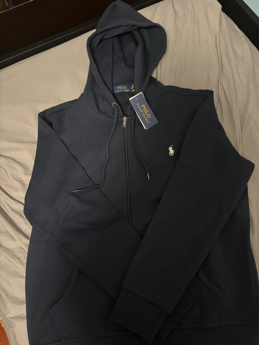 Polo Ralph Lauren Zip-Up Hoodie - Navy - Medium