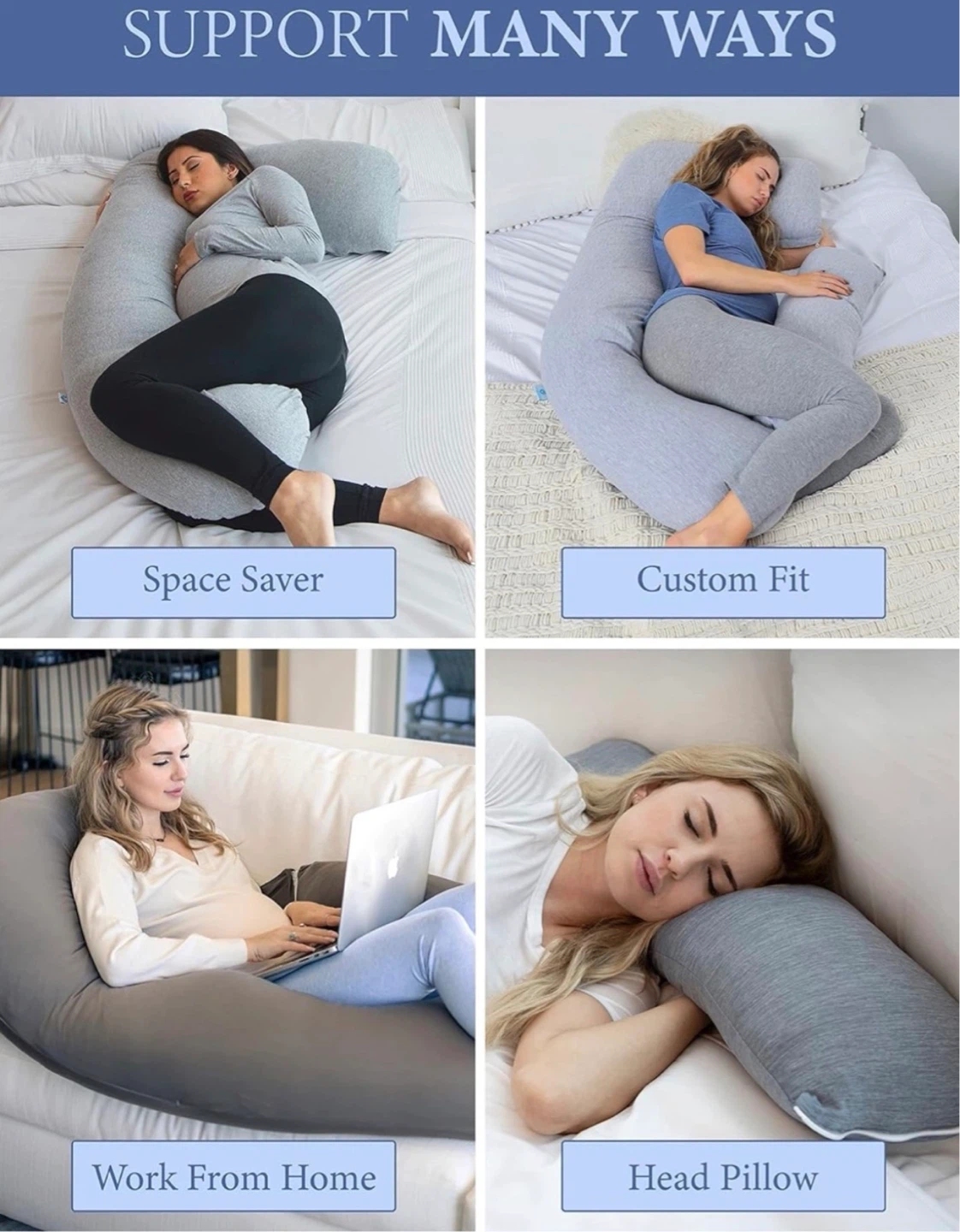 U-Shaped Maternity Support Pillow - photo 2