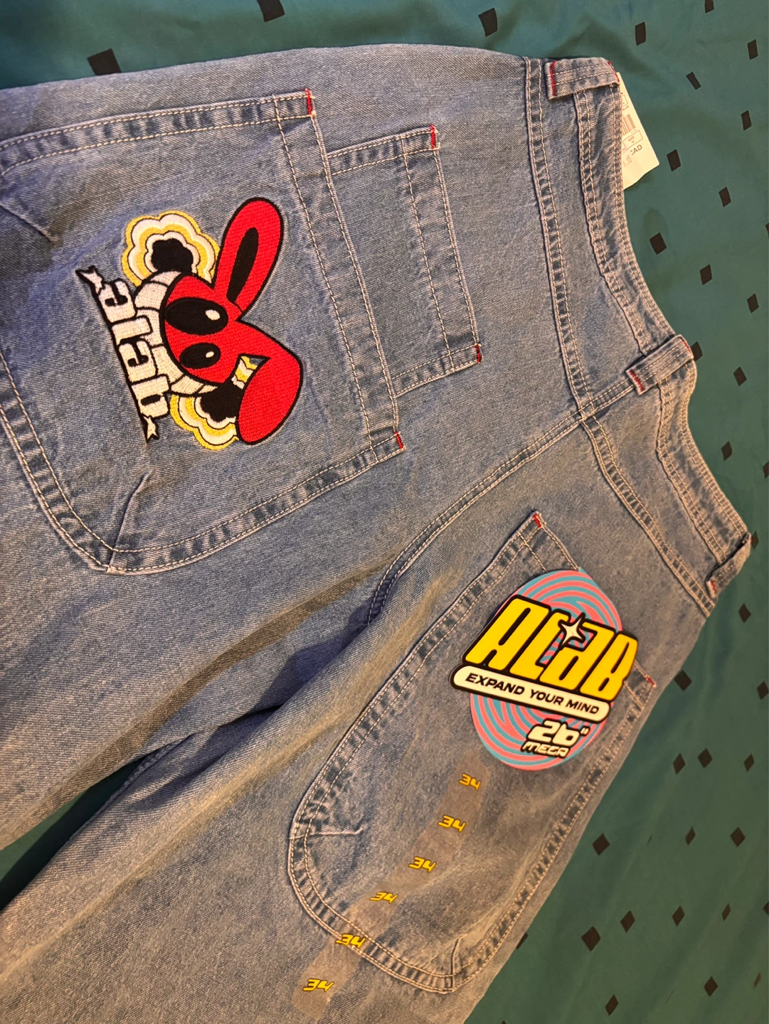 Zumiez ALAB Mega Rave Jean - Med Blue - Size 34 - photo 2