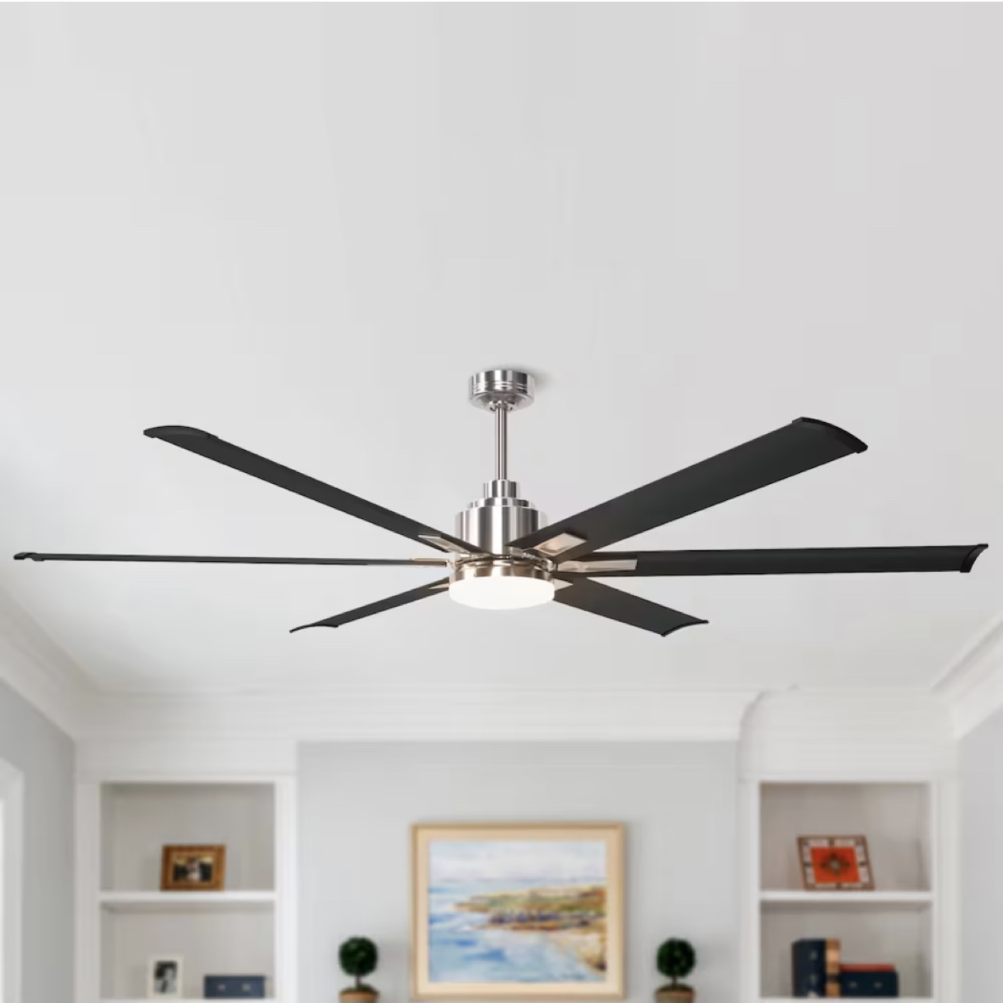 Modern 6-Blade Ceiling Fan with LED Light - photo 4