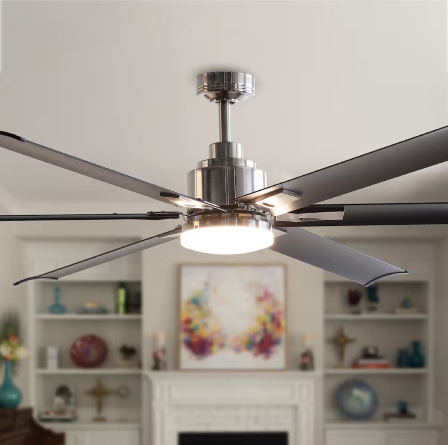 Modern 6-Blade Ceiling Fan with LED Light - photo 3